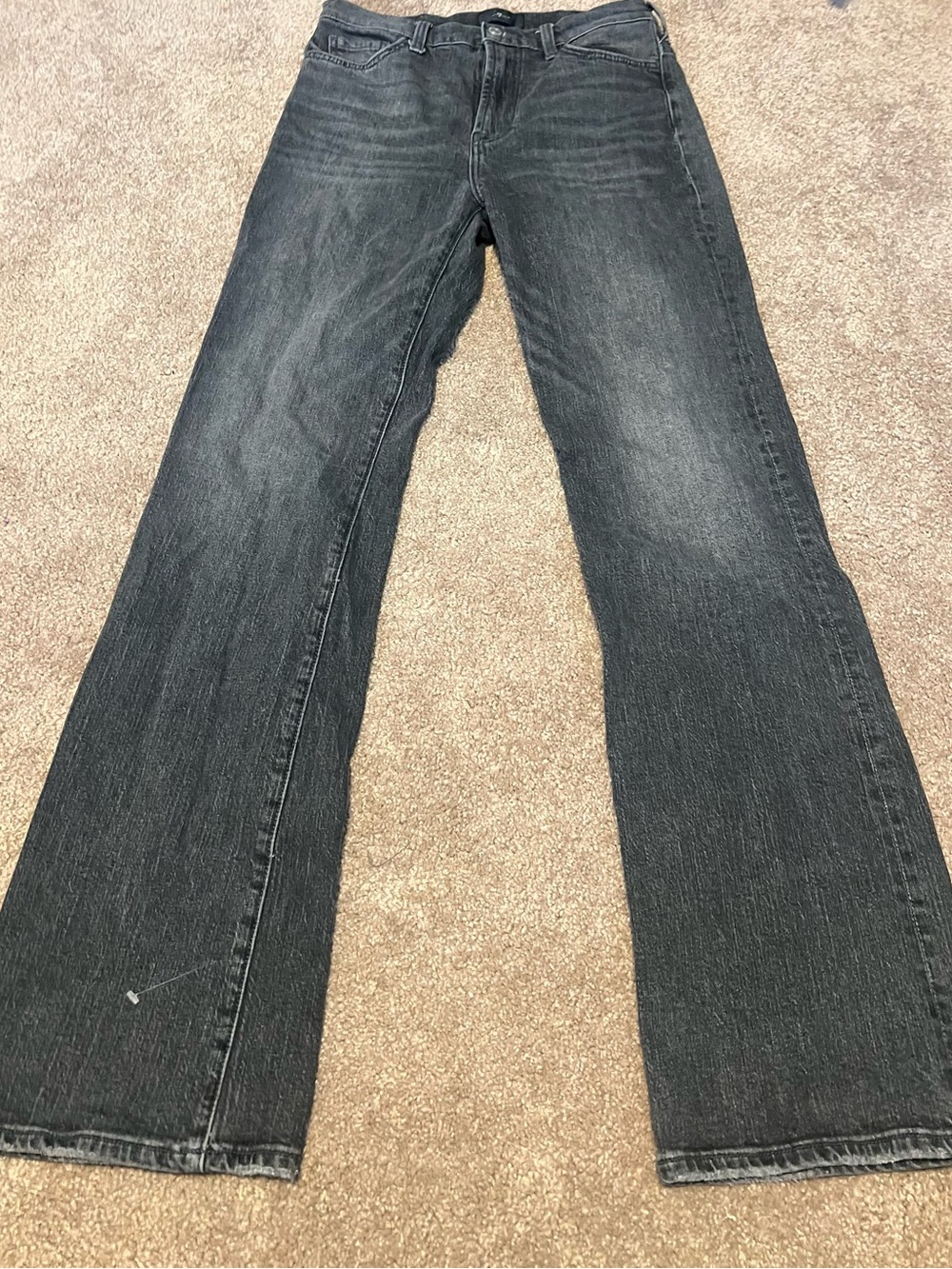 7 for all Mankind Black easy boot jeans with a relaxed fit #bootcut #denim